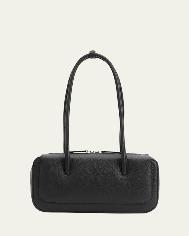Lagune Calfskin Leather Bowling Shoulder Bag